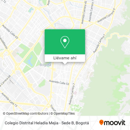 Mapa de Colegio Distrital Heladia Mejia - Sede B