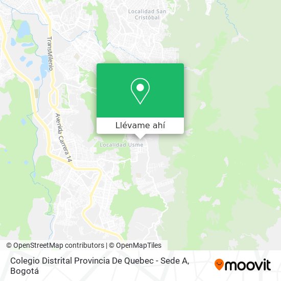 Mapa de Colegio Distrital Provincia De Quebec - Sede A