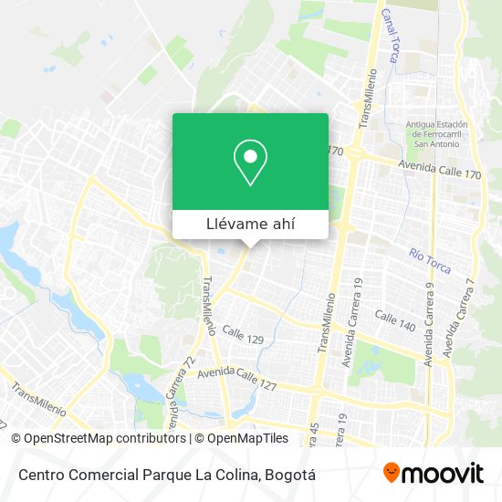 Mapa de Centro Comercial Parque La Colina