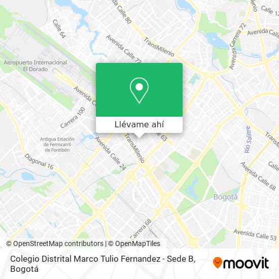 Mapa de Colegio Distrital Marco Tulio Fernandez - Sede B