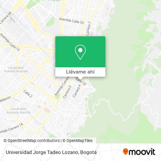Mapa de Universidad Jorge Tadeo Lozano