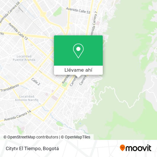 Mapa de Citytv El Tiempo