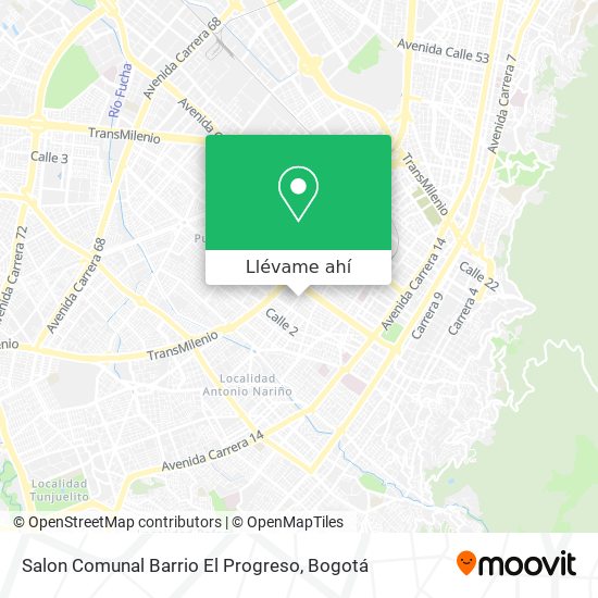 Mapa de Salon Comunal Barrio El Progreso