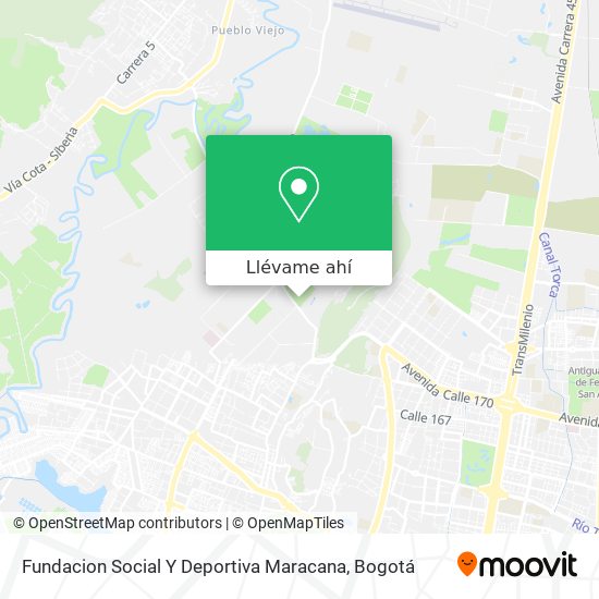 Mapa de Fundacion Social Y Deportiva Maracana