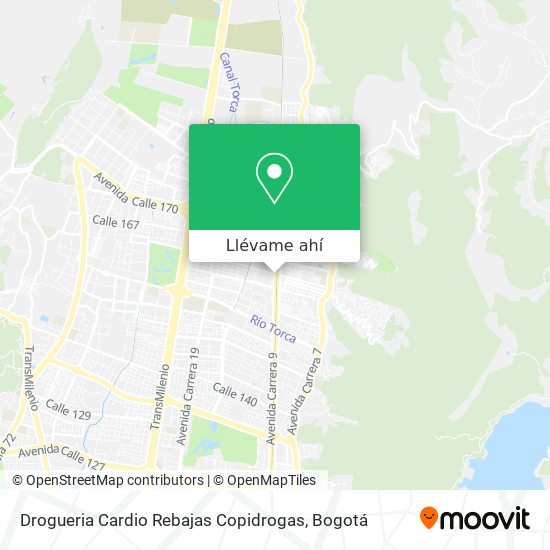 Mapa de Drogueria Cardio Rebajas Copidrogas