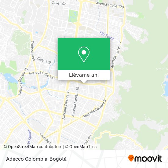 Mapa de Adecco Colombia