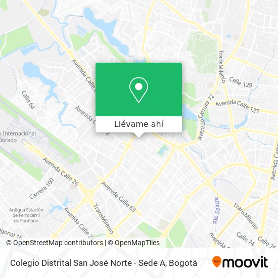 Mapa de Colegio Distrital San José Norte - Sede A