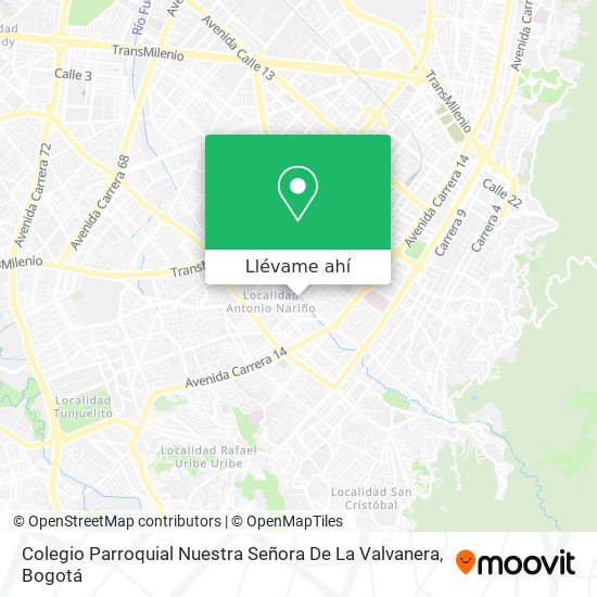 Mapa de Colegio Parroquial Nuestra Señora De La Valvanera