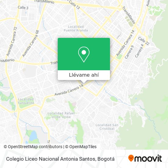 Mapa de Colegio Liceo Nacional Antonia Santos