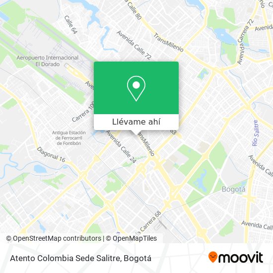 Mapa de Atento Colombia Sede Salitre
