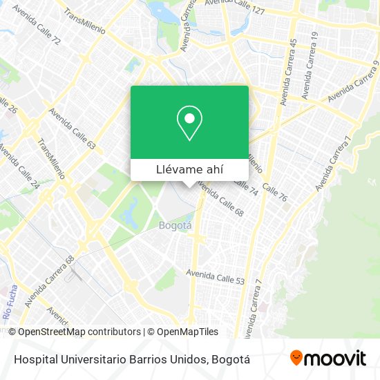 Mapa de Hospital Universitario Barrios Unidos