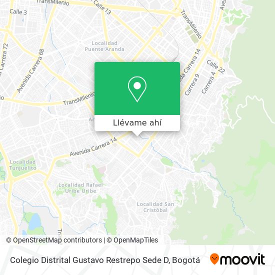Mapa de Colegio Distrital Gustavo Restrepo Sede D