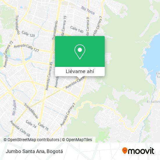 Mapa de Jumbo Santa Ana