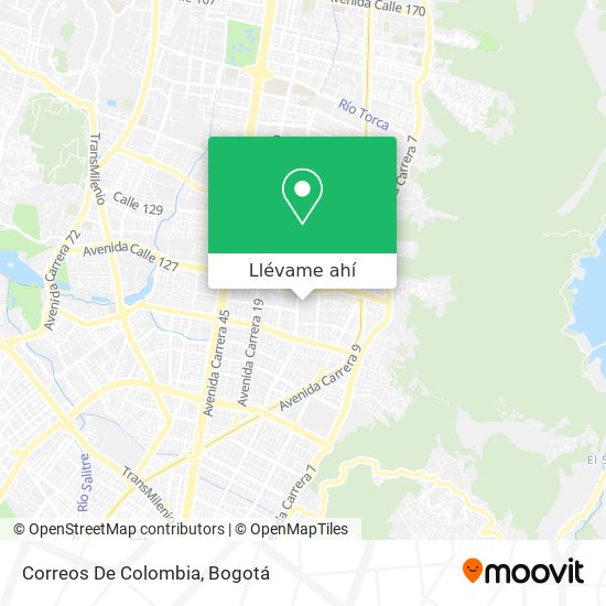 Mapa de Correos De Colombia
