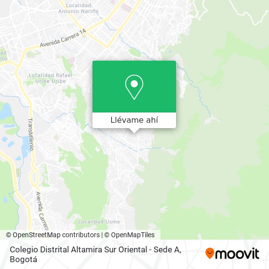 Mapa de Colegio Distrital Altamira Sur Oriental - Sede A