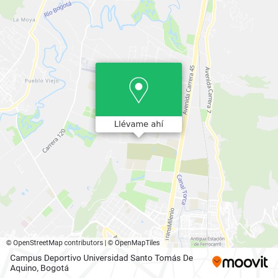 Mapa de Campus Deportivo Universidad Santo Tomás De Aquino