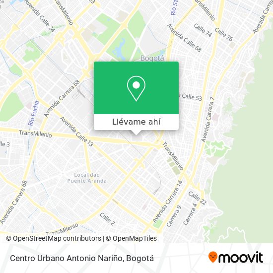 Mapa de Centro Urbano Antonio Nariño