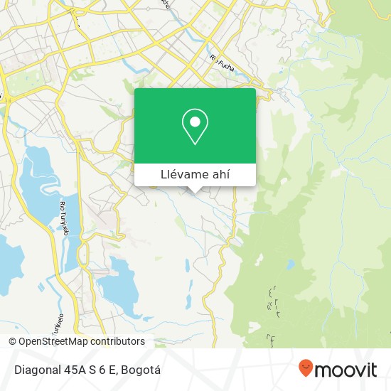 Mapa de Diagonal 45A S 6 E