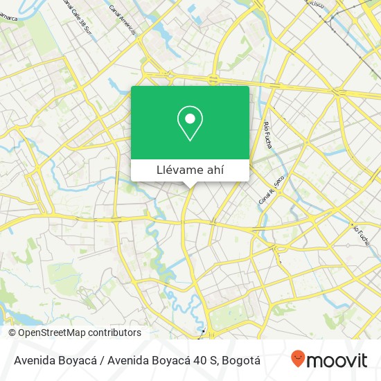 Mapa de Avenida Boyacá / Avenida Boyacá 40 S