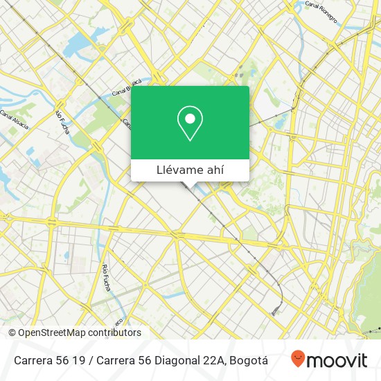 Mapa de Carrera 56 19 / Carrera 56 Diagonal 22A