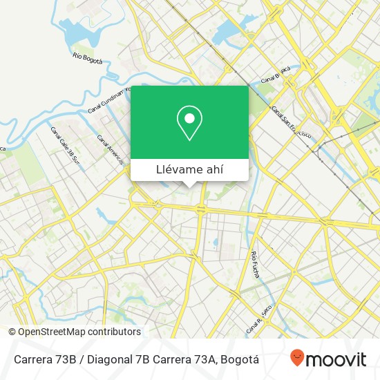 Mapa de Carrera 73B / Diagonal 7B Carrera 73A