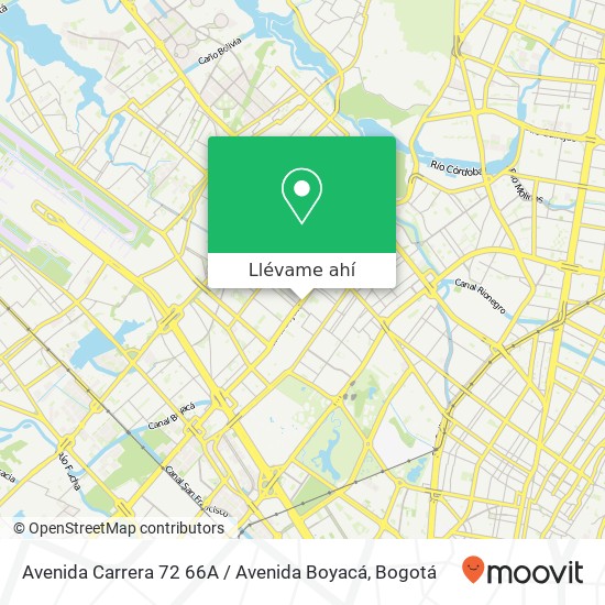 Mapa de Avenida Carrera 72 66A / Avenida Boyacá