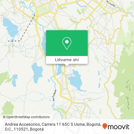 Mapa de Andrea Accesorios, Carrera 11 65C S Usme, Bogotá, D.C., 110521