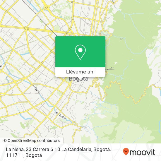 Mapa de La Nena, 23 Carrera 6 10 La Candelaria, Bogotá, 111711