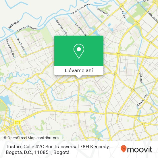 Mapa de Tostao', Calle 42C Sur Transversal 78H Kennedy, Bogotá, D.C., 110851