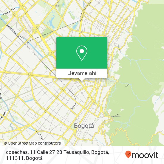 Mapa de cosechas, 11 Calle 27 28 Teusaquillo, Bogotá, 111311