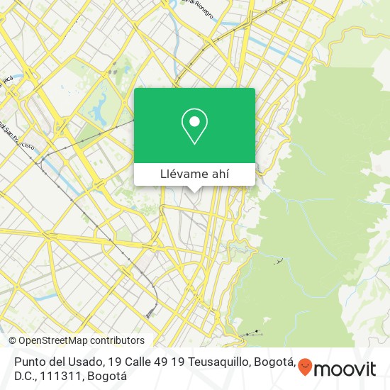 Mapa de Punto del Usado, 19 Calle 49 19 Teusaquillo, Bogotá, D.C., 111311