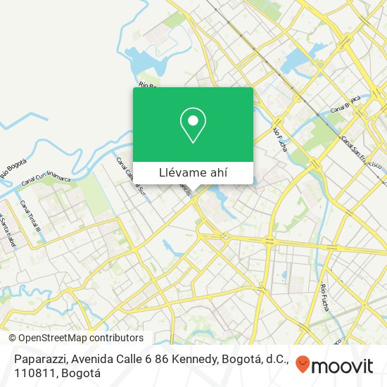 Mapa de Paparazzi, Avenida Calle 6 86 Kennedy, Bogotá, d.C., 110811