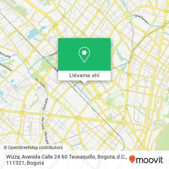 Mapa de Wizza, Avenida Calle 24 60 Teusaquillo, Bogotá, d.C., 111321