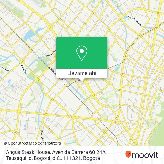Mapa de Angus Steak House, Avenida Carrera 60 24A Teusaquillo, Bogotá, d.C., 111321
