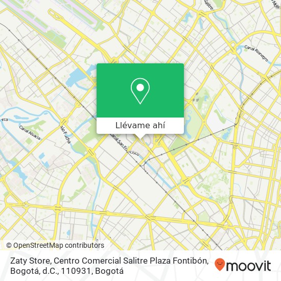 Mapa de Zaty Store, Centro Comercial Salitre Plaza Fontibón, Bogotá, d.C., 110931