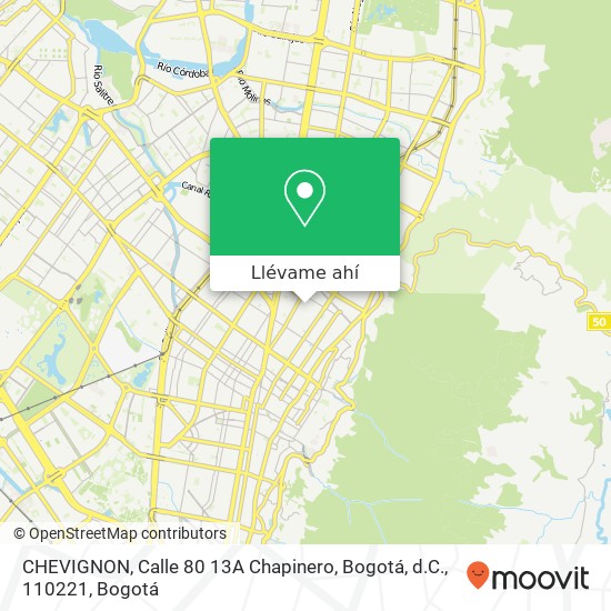 Mapa de CHEVIGNON, Calle 80 13A Chapinero, Bogotá, d.C., 110221