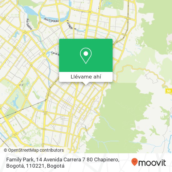 Mapa de Family Park, 14 Avenida Carrera 7 80 Chapinero, Bogotá, 110221