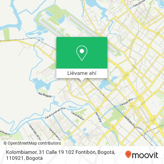 Mapa de Kolombiamor, 31 Calle 19 102 Fontibón, Bogotá, 110921