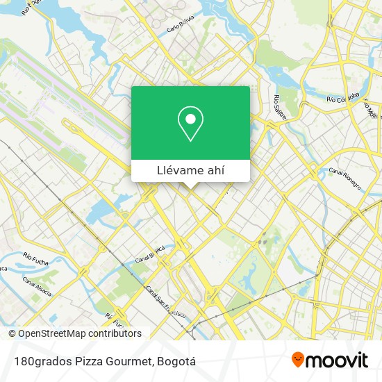 Mapa de 180grados Pizza Gourmet