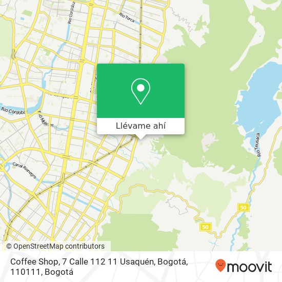 Mapa de Coffee Shop, 7 Calle 112 11 Usaquén, Bogotá, 110111