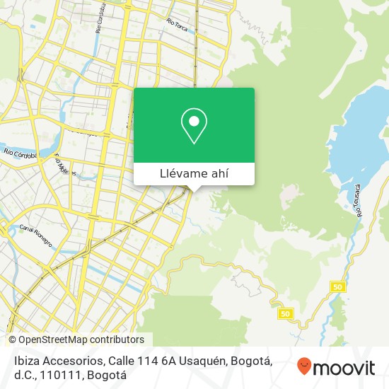 Mapa de Ibiza Accesorios, Calle 114 6A Usaquén, Bogotá, d.C., 110111