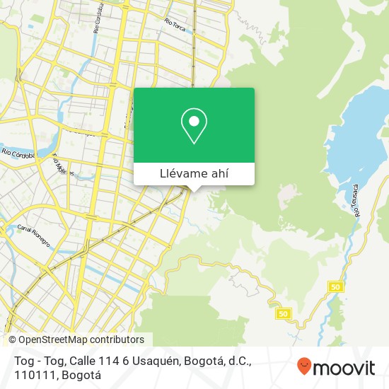 Mapa de Tog - Tog, Calle 114 6 Usaquén, Bogotá, d.C., 110111