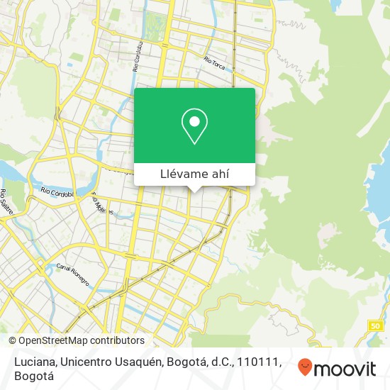 Mapa de Luciana, Unicentro Usaquén, Bogotá, d.C., 110111