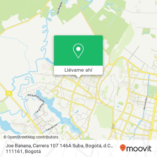 Mapa de Joe Banana, Carrera 107 146A Suba, Bogotá, d.C., 111161