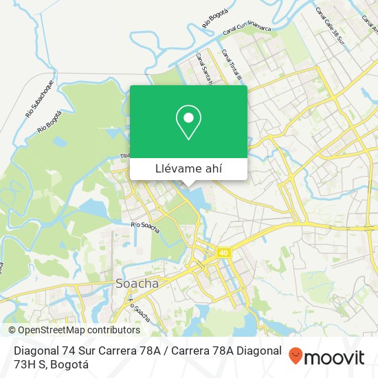 Mapa de Diagonal 74 Sur Carrera 78A / Carrera 78A Diagonal 73H S