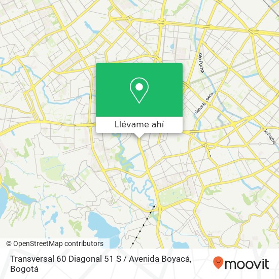 Mapa de Transversal 60 Diagonal 51 S / Avenida Boyacá