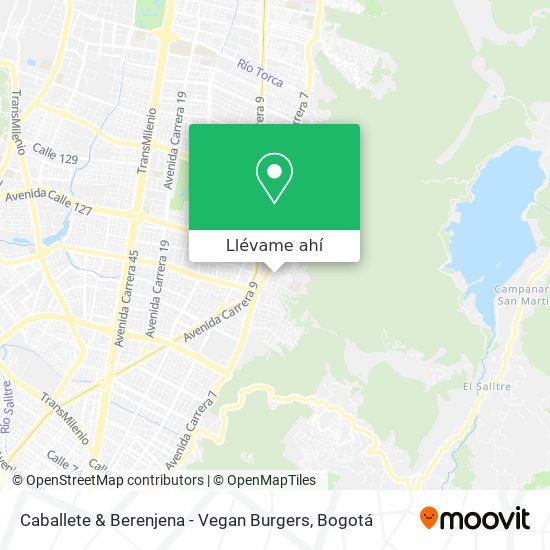 Mapa de Caballete & Berenjena - Vegan Burgers