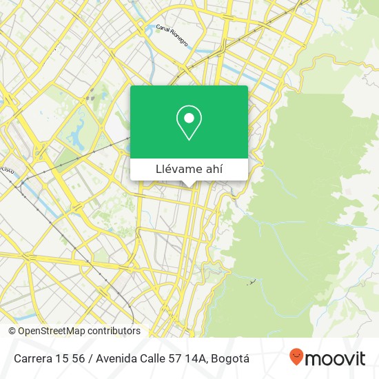 Mapa de Carrera 15 56 / Avenida Calle 57 14A