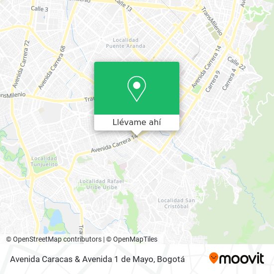 Mapa de Avenida Caracas & Avenida 1 de Mayo
