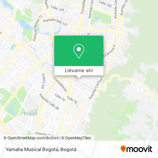 Mapa de Yamaha Musical Bogotá